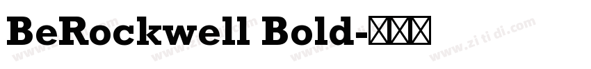 BeRockwell Bold字体转换